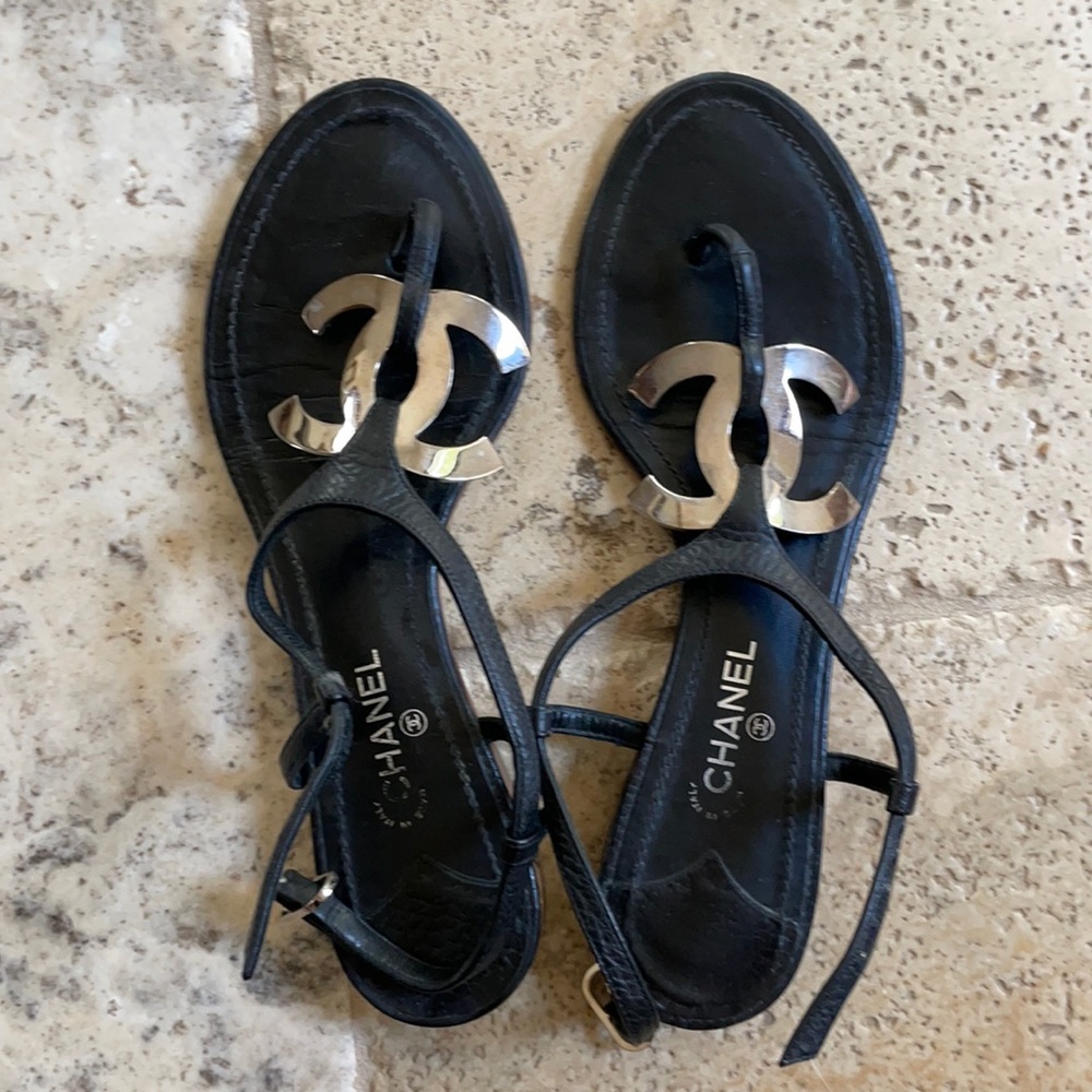 Chanel Sandal 37.5 Authentic